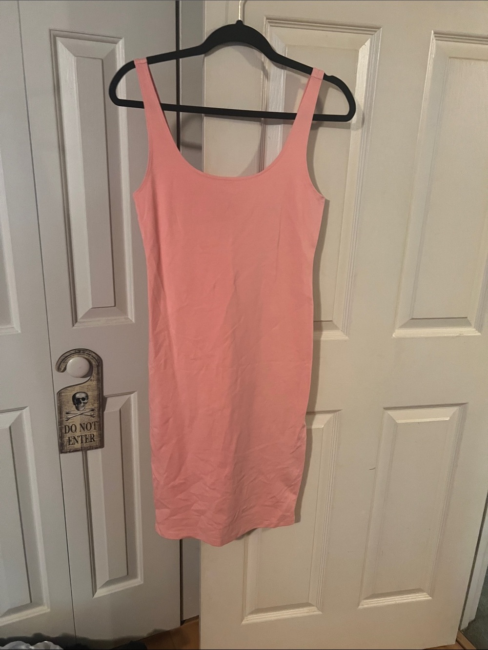 Forever 21 Coral Pink Scoop Neck Midi Tank Dress